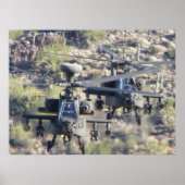 Zwei AH-64-Apache-Hubschrauber Poster (Vorne)