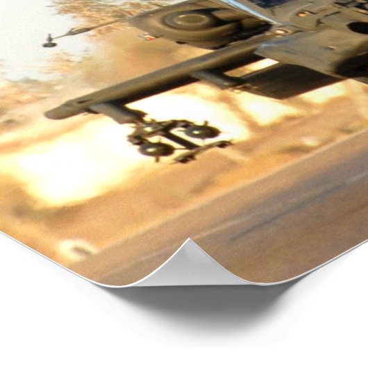 Zwei AH-64-Apache-Hubschrauber Poster (Ecke)