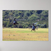Zwei AH-64D Apache Hubschrauber Poster (Vorne)