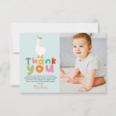 Zwei Alberne Gänse 2. Geburtstag Foto Danke Karte (Vorderseite)