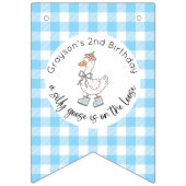 Zwei Alberne Gänse Blue Birthday Banner (Erste Fahne)