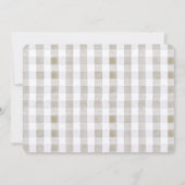 Zwei Alberne Gänse Gingham Gingham 2. Geburtstag Einladung (Rückseite)