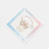 Zwei alberne Gänse Junge & Mädchen Zwillings-Gebur Serviette (Ecke)