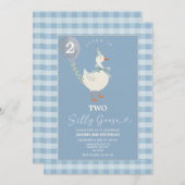 Zwei Alberne Gänse zum Geburtstag Einladung (Vorne/Hinten)