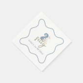 Zwei Alberne Gänseblauen und grüne 2. Geburtstag Serviette (Ecke)