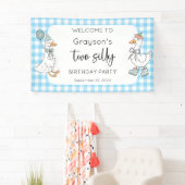 Zwei Alberne Gänseblauer 2. Geburtstag Begrüßungsb Banner (Insitu)