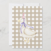 Zwei Alberne Gänsegeschlechtsneutrale Geburt Einladung (Rückseite)