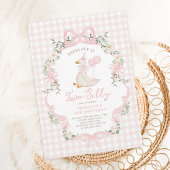 Zwei Alberne Gänsepink-Bow-Girl 2. Geburtstag Einladung