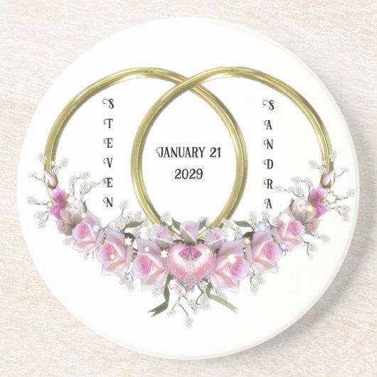 Zwei als eine Hochzeit Untersetzer (Vorne)