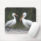 Zwei alte Freunde Pelikans Mousepad (Mit Mouse)