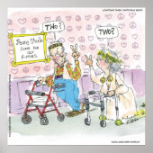 Zwei Alte Hippies Funny Poster von Rick London (Vorne)