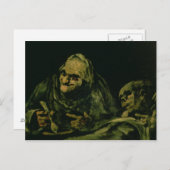 Zwei alte Männer essen Postkarte (Vorne/Hinten)