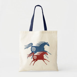 Zwei alte Pferdetasche Tragetasche
