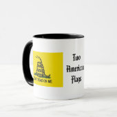 Zwei amerikanische Flaggen Tasse (Vorderseite Links)