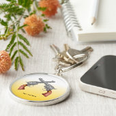 Zwei amerikanische Old West Pistols überquert Schlüsselanhänger (Seite)