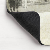 Zwei amish Buggyen Sepia Rural Road Mousepad (Ecke)