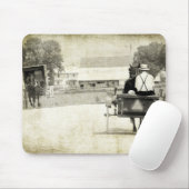 Zwei amish Buggyen Sepia Rural Road Mousepad (Mit Mouse)