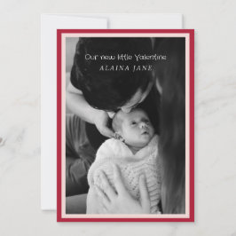 zwei an die moderne valentinische Geburtsankündigu Feiertagskarte