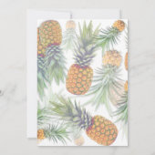Zwei Ananas Hawaiian Wedding Theme Einladungen (Rückseite)