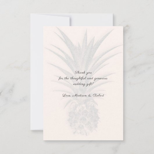 Zwei Ananas Vielen Dank, dass Sie sich neu auf den Dankeskarte (Rückseite)