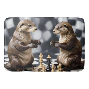 Zwei andere spielen Schach, Badematte