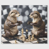 Zwei andere spielen Schach, Geschenkpapier (Flach)