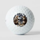 Zwei andere spielen Schach, Golfball (Vorderseite)
