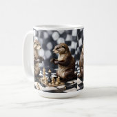Zwei andere spielen Schach, Kaffeetasse (Vorderseite Links)