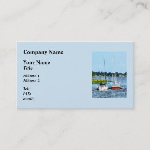 Zwei angekoppelte Segelboote Norwalk, CT Visitenkarte