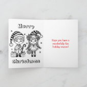 Zwei Anime Elves | Niedliche Weihnachten (Innenseite)