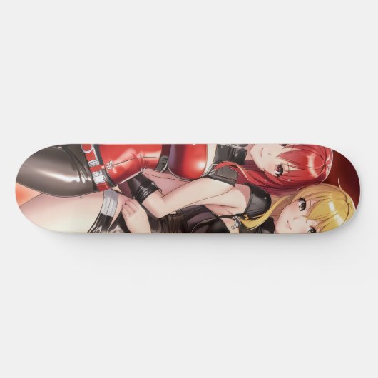 Zwei Anime Girls Skateboard (Horizontal)
