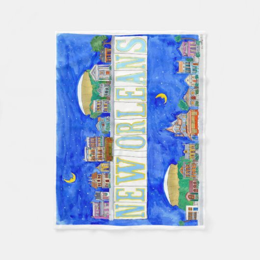 Zwei Ansichten der New- OrleansFleece-Decke Fleecedecke (Vorderseite)