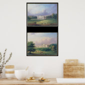 Zwei Ansichten von Apley Priory Poster (Küche)