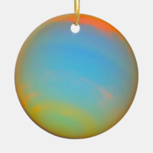 Zwei Ansichten von Neptun Keramik Ornament