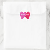 Zwei ansteigende Herz Rosa Braut Aufkleber (Tasche)