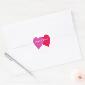 Zwei ansteigende Herz Rosa Braut Aufkleber (Umschlag)