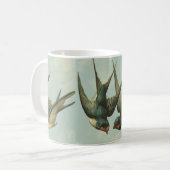 Zwei antike Schwalben Kaffeetasse (Vorderseite Links)