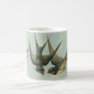 Zwei antike Schwalben Kaffeetasse