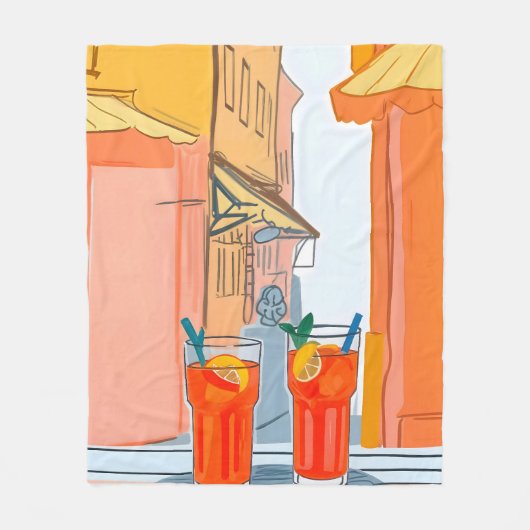 Zwei Aperole bitte! Fleecedecke (Vorderseite)