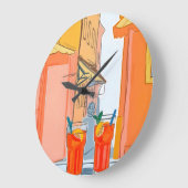 Zwei Aperole bitte! Große Wanduhr (Winkel)
