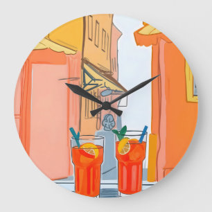 Zwei Aperole bitte! Große Wanduhr