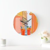 Zwei Aperole bitte! Große Wanduhr (Zuhause)