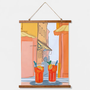Zwei Aperole bitte! Wandteppich Mit Holzrahmen