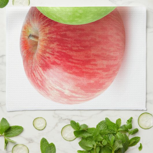 Zwei Äpfel Küchentuch (Gefaltet)