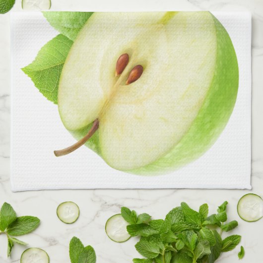Zwei Apfelhälften Küchentuch (Gefaltet)