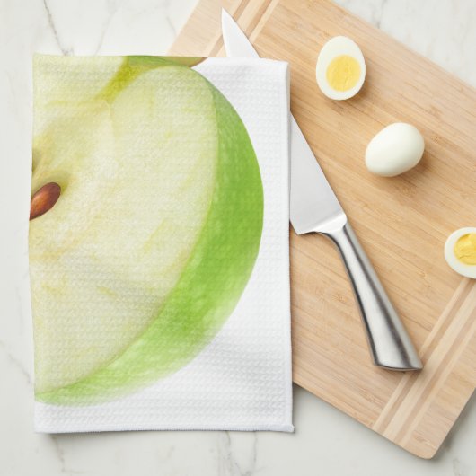 Zwei Apfelhälften Küchentuch (Viertel Falte)