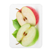 Zwei Apfelhälften Magnet (Vertikal)