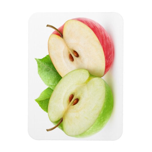 Zwei Apfelhälften Magnet (Vertikal)