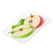 Zwei Apfelhälften Magnet (Linke Seite)