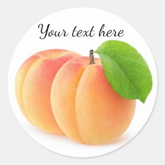 Zwei Aprikosen Runder Aufkleber (Vorderseite)